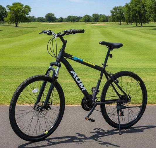 27.5 inch Wheel Mountain Bike, Mountain Bicycle Front Suspension Fork, Double Disc Brakes and Steel Frame, MTB Bicycle for Adult Men and Women