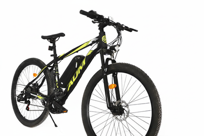 24 Inch Mountain Bike for Men and Women, High Carbon Steel Frame Beach and Snow Adult Bicycle, 21-Speed and Dual-Disc Brake MTB