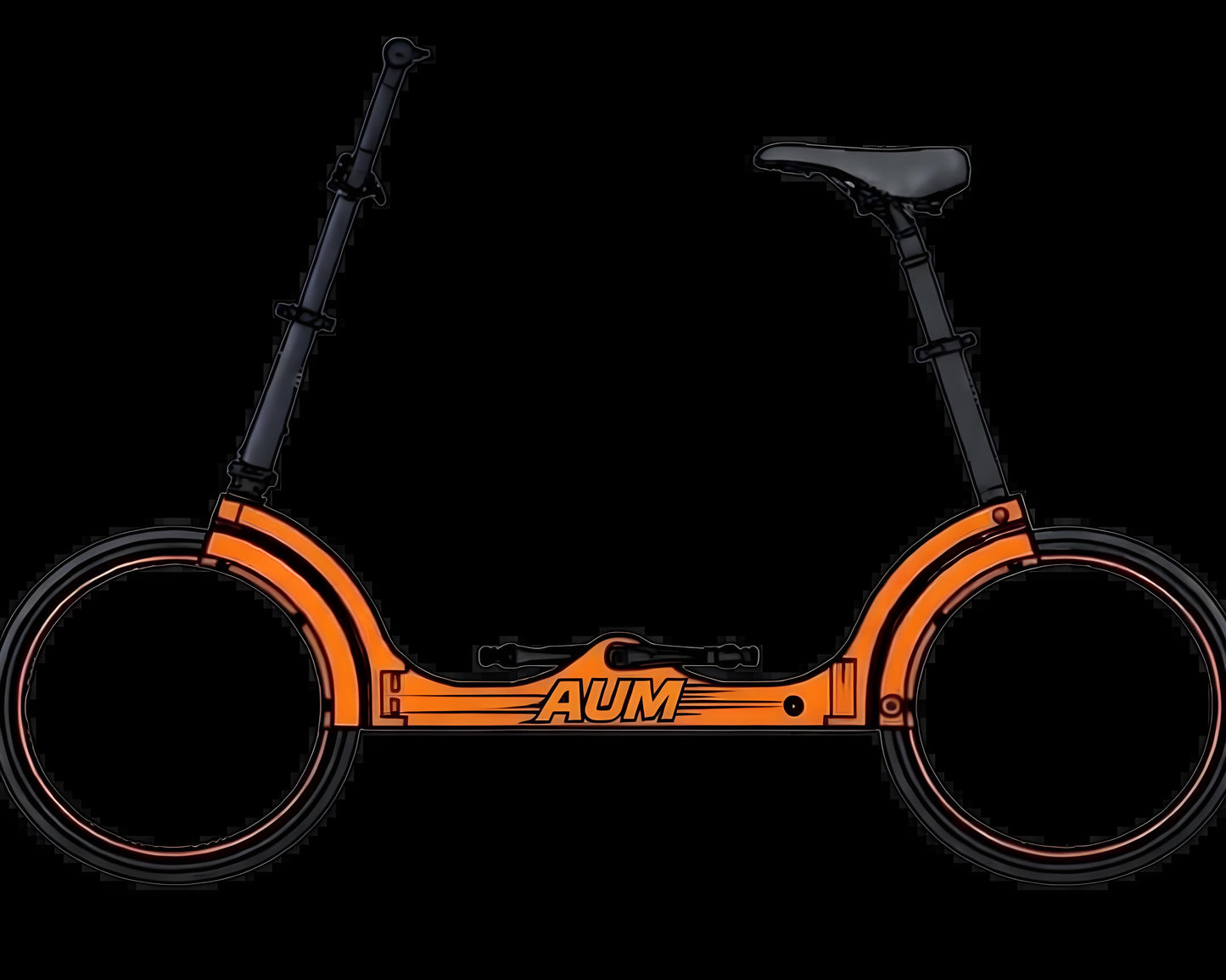 AUM bike -- Tri_less bike,Hub_less,Spoke_less,Chain_less,Hollow wheel bike